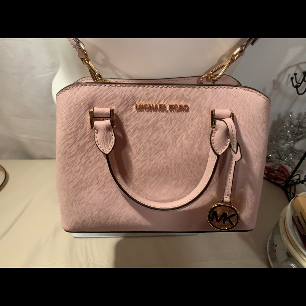Michael Kors Soft Pink Satchel Bag Triple Flaps